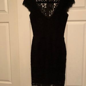 Black lace cocktail dress